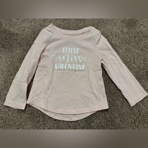 Pink Long Sleeve Shirt Little Miss Valentine